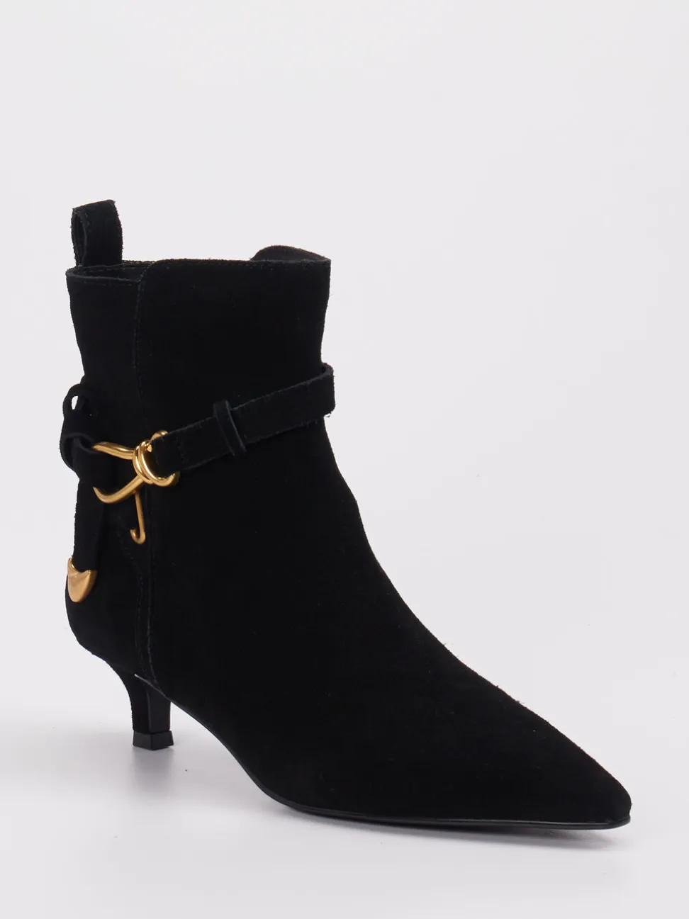 Steve Madden – Stiefelette aus Veloursleder schwarz