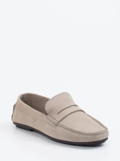 Studio Mode – Loafer aus Veloursleder sandbeige