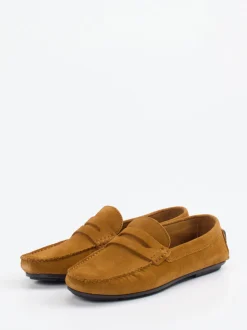 Studio Mode – Loafer aus Veloursleder Cognac