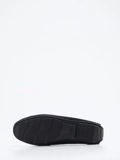 Studio Mode – Slipper aus Veloursleder Dunkelblau