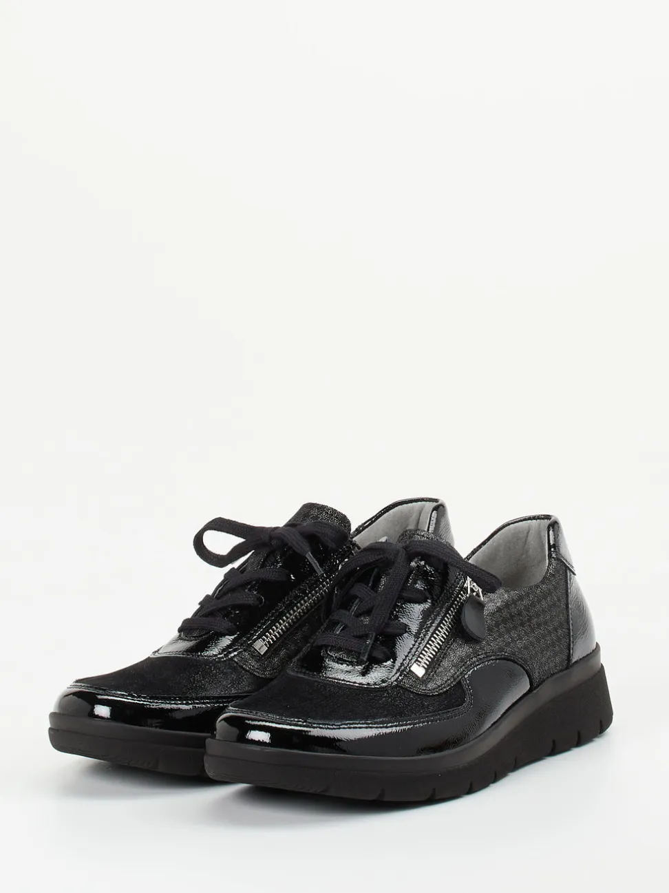 Stuppy – Komfort-Sneaker aus Lackleder schwarz