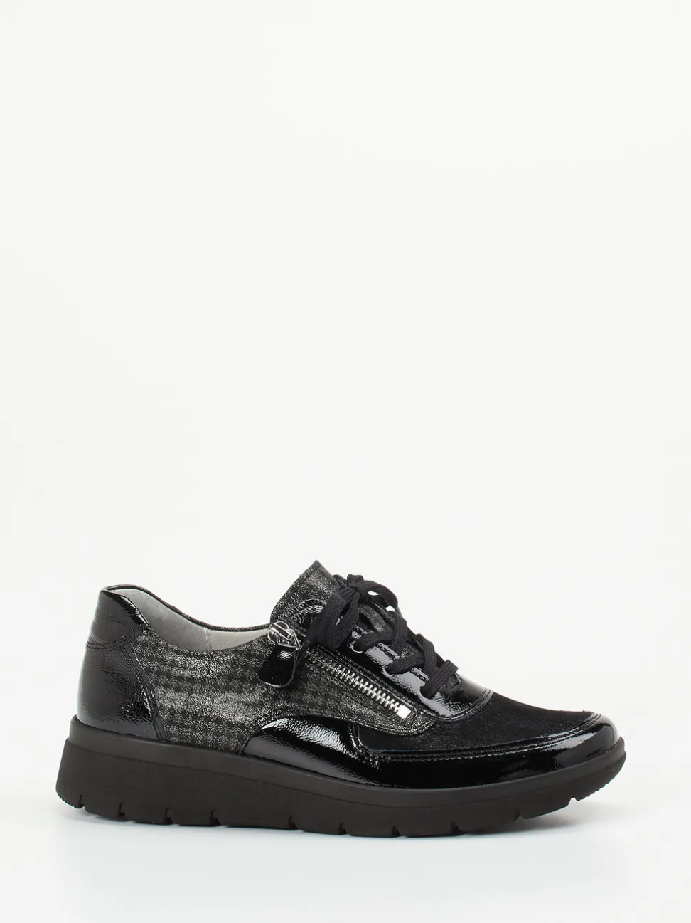 Stuppy – Komfort-Sneaker aus Lackleder schwarz