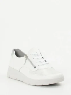 Stuppy – Komfort-Sneaker aus Stretch und Glattleder Weiß