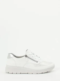 Stuppy – Komfort-Sneaker aus Stretch und Glattleder Weiß