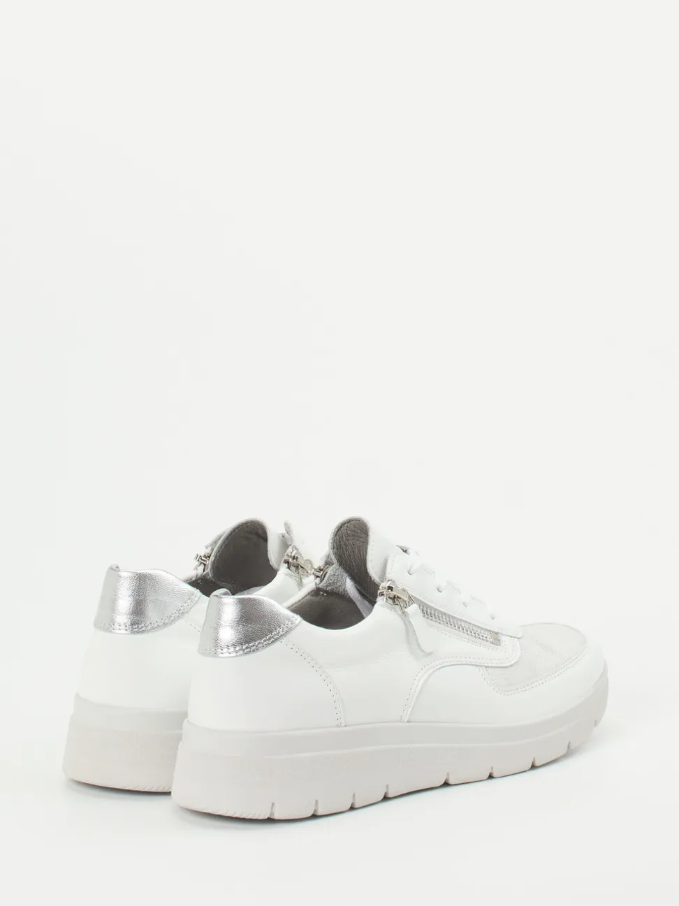 Stuppy – Komfort-Sneaker aus Stretch und Glattleder Weiß
