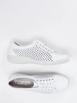 Stuppy – Komfort-Sneaker aus Kalbleder weiß