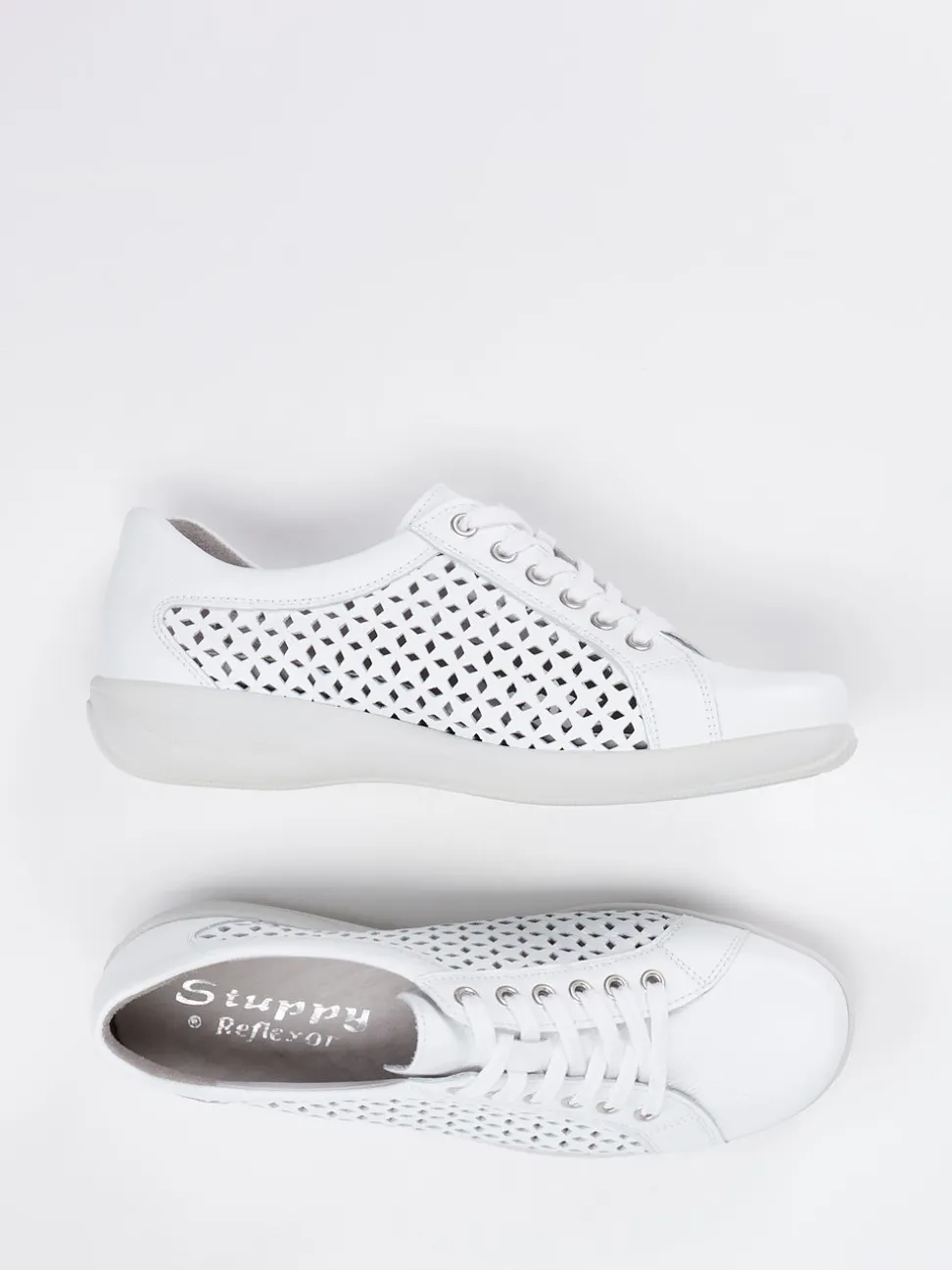 Stuppy – Komfort-Sneaker aus Kalbleder weiß