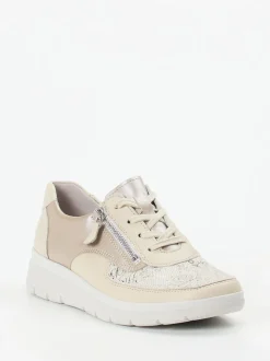 Stuppy – Komfort-Sneaker aus Stretchleder beige