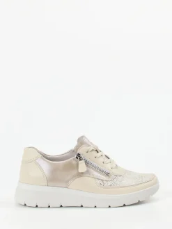 Stuppy – Komfort-Sneaker aus Stretchleder beige
