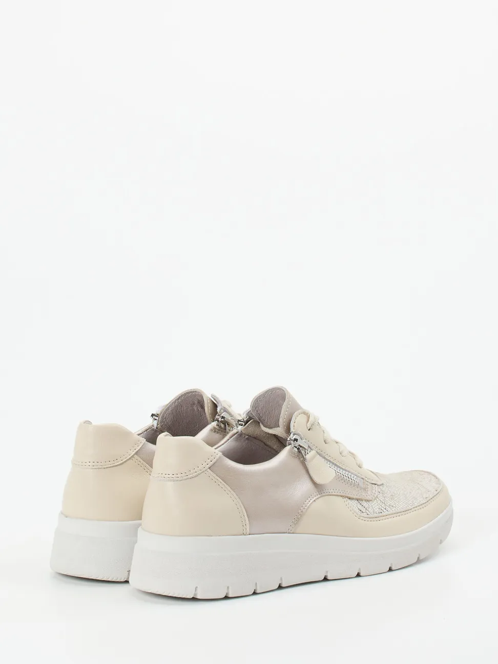 Stuppy – Komfort-Sneaker aus Stretchleder beige