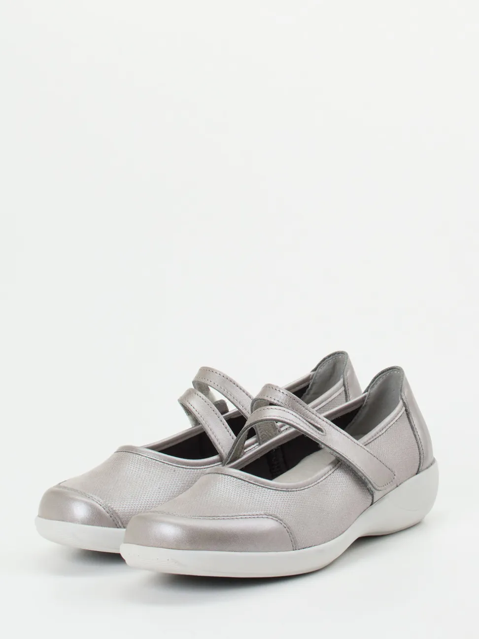 Stuppy – Mary Jane aus Stretch mit Metallic-Finish