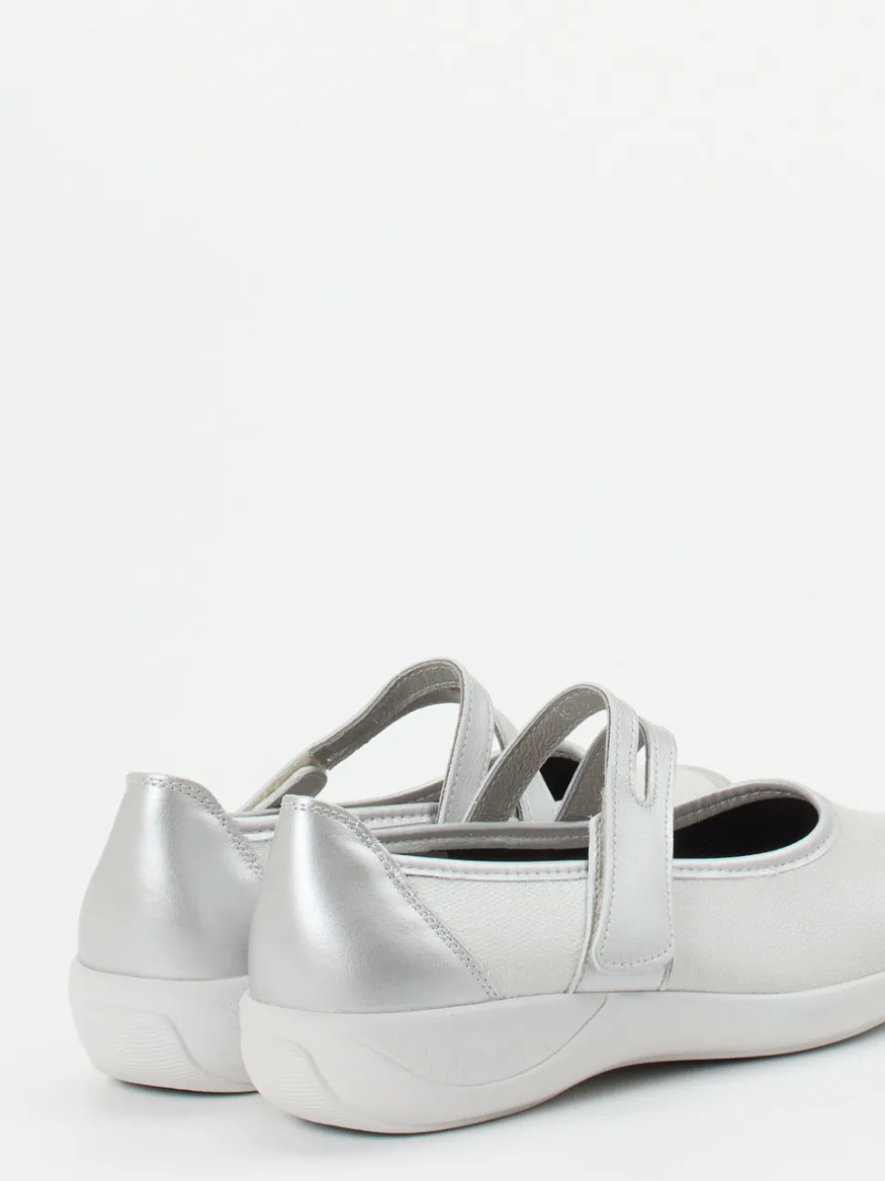 Stuppy – Mary Jane Ballerina aus Stretch in Silber