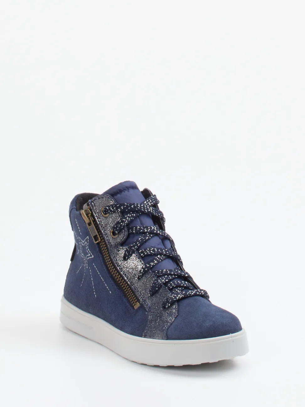 Superfit – High-Top Sneaker aus Veloursleder Dunkelblau