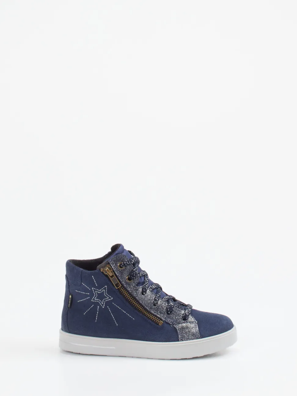 Superfit – High-Top Sneaker aus Veloursleder Dunkelblau