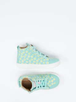 Superfit – High-Top Sneaker aus geprägtem Leder Mintgrün