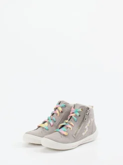 Superfit – High-Top Sneaker aus Veloursleder Hellgrau