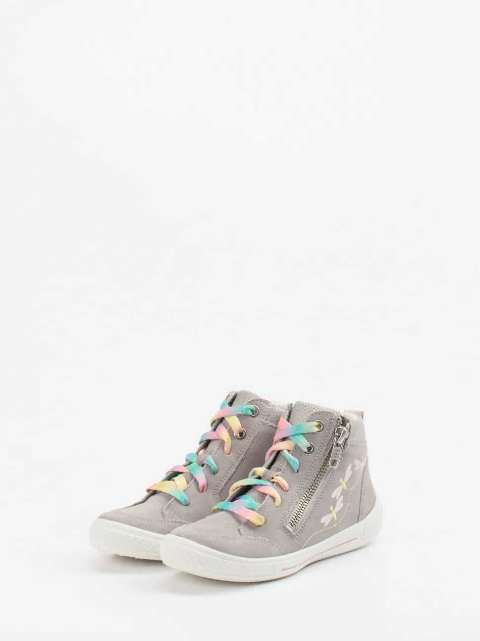 Superfit – High-Top Sneaker aus Veloursleder Hellgrau