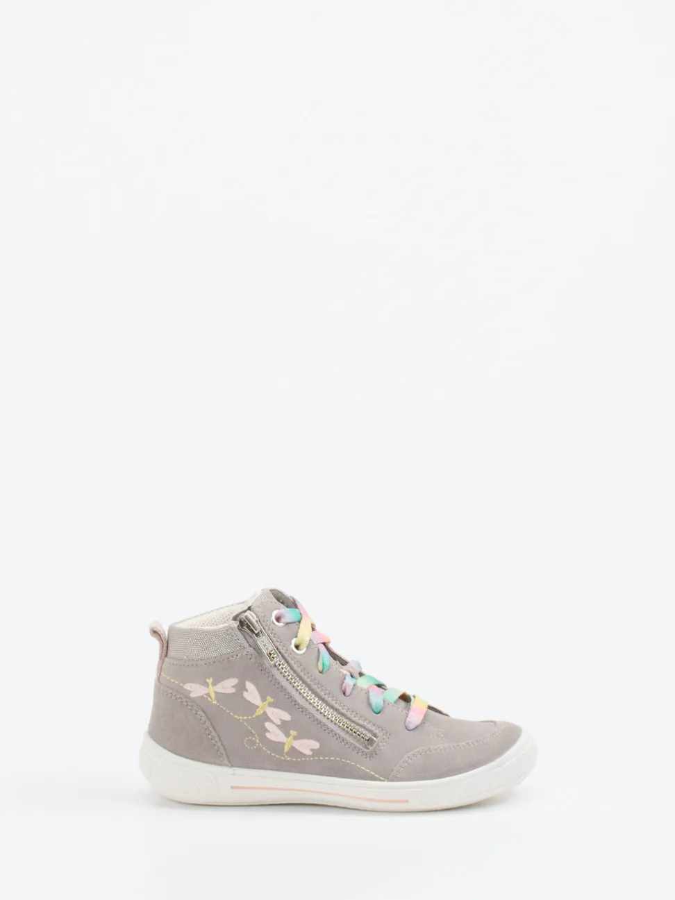 Superfit – High-Top Sneaker aus Veloursleder Hellgrau