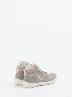 Superfit – High-Top Sneaker aus Veloursleder Hellgrau