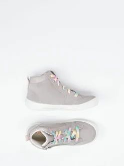 Superfit – High-Top Sneaker aus Veloursleder Hellgrau