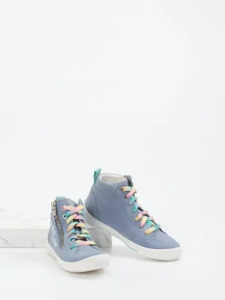 Superfit – High-Top Sneaker aus Veloursleder jeansblau