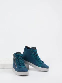 Superfit – High-Top Sneaker aus Veloursleder petrol