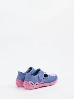 Superfit – Kinderhausschuh aus Textil jeansblau glitzernd