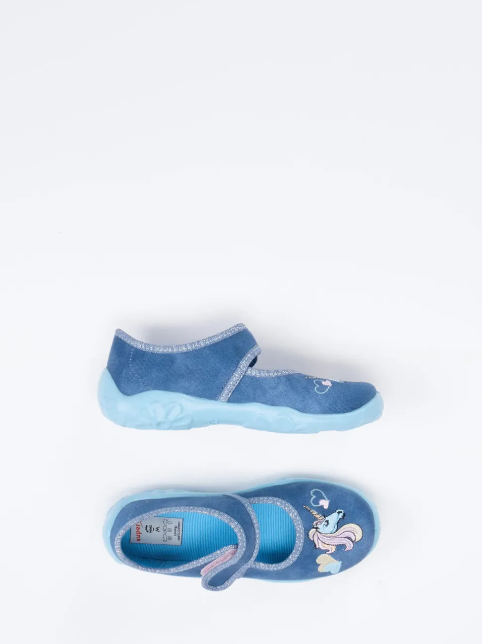 Superfit – Kinderhausschuh aus Textil in Jeansblau