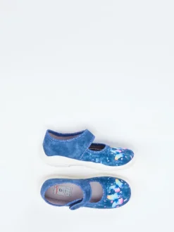 Superfit – Klettballerina aus Textil Dunkelblau