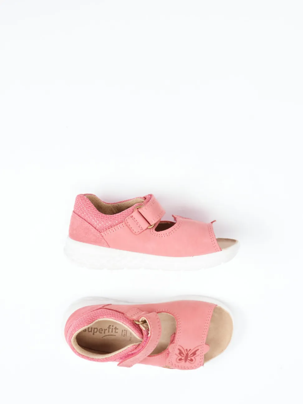Superfit – Klettsandale aus Nubukleder in Pink