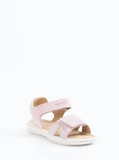 Superfit – Klettsandale aus geprägtem Leder rosa