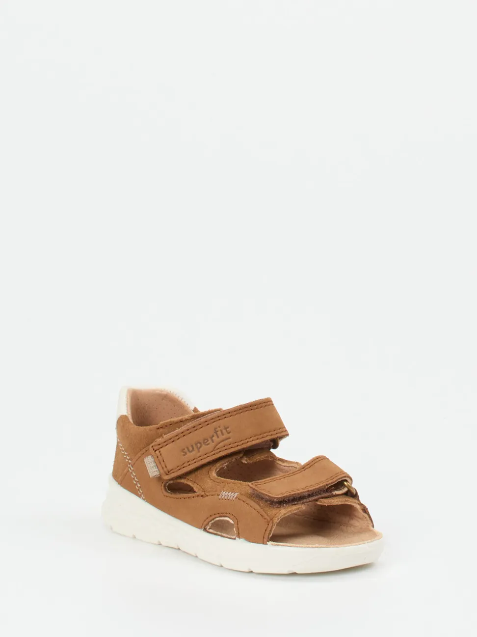 Superfit – Klettsandalen aus Nubukleder cognacbraun