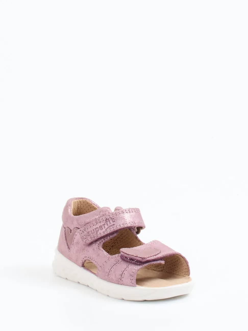 Superfit – Klettsandalen aus Veloursleder in Rosa