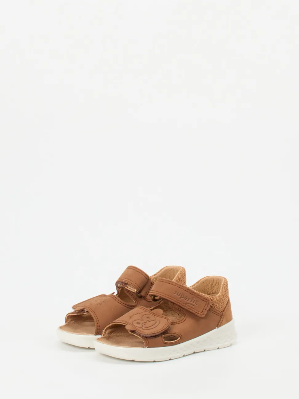Superfit – Klettsandalen aus Nubukleder cognac