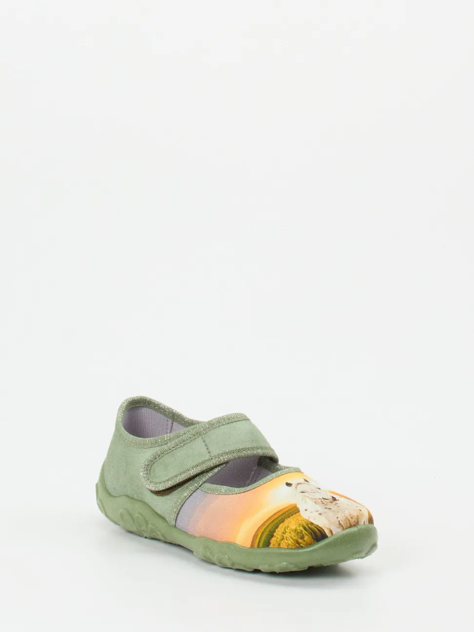 Superfit – Klettslipper aus Textil in Salbeigrün