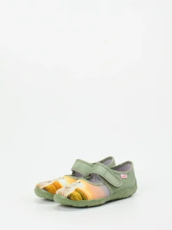 Superfit – Klettslipper aus Textil in Salbeigrün