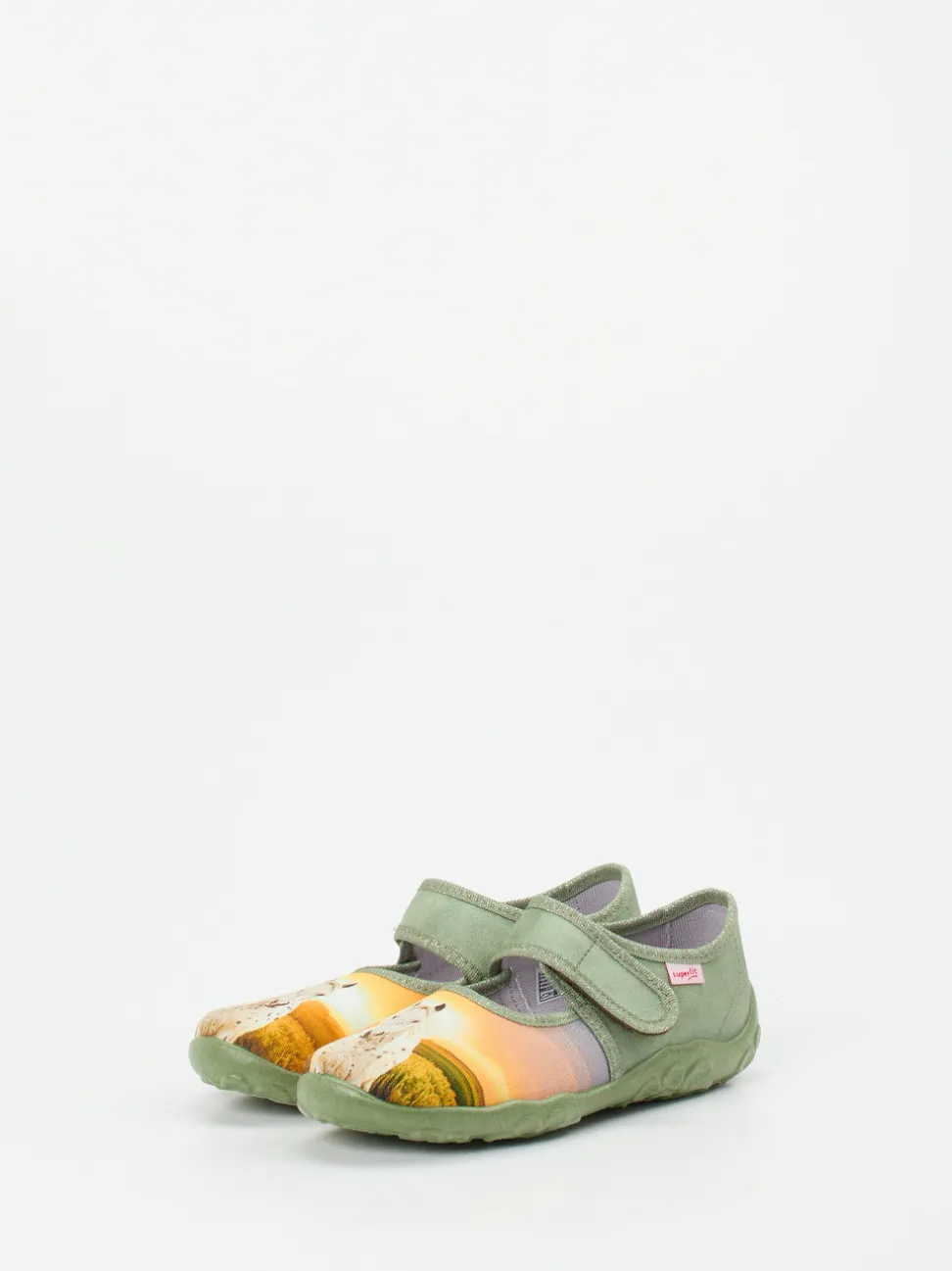 Superfit – Klettslipper aus Textil in Salbeigrün