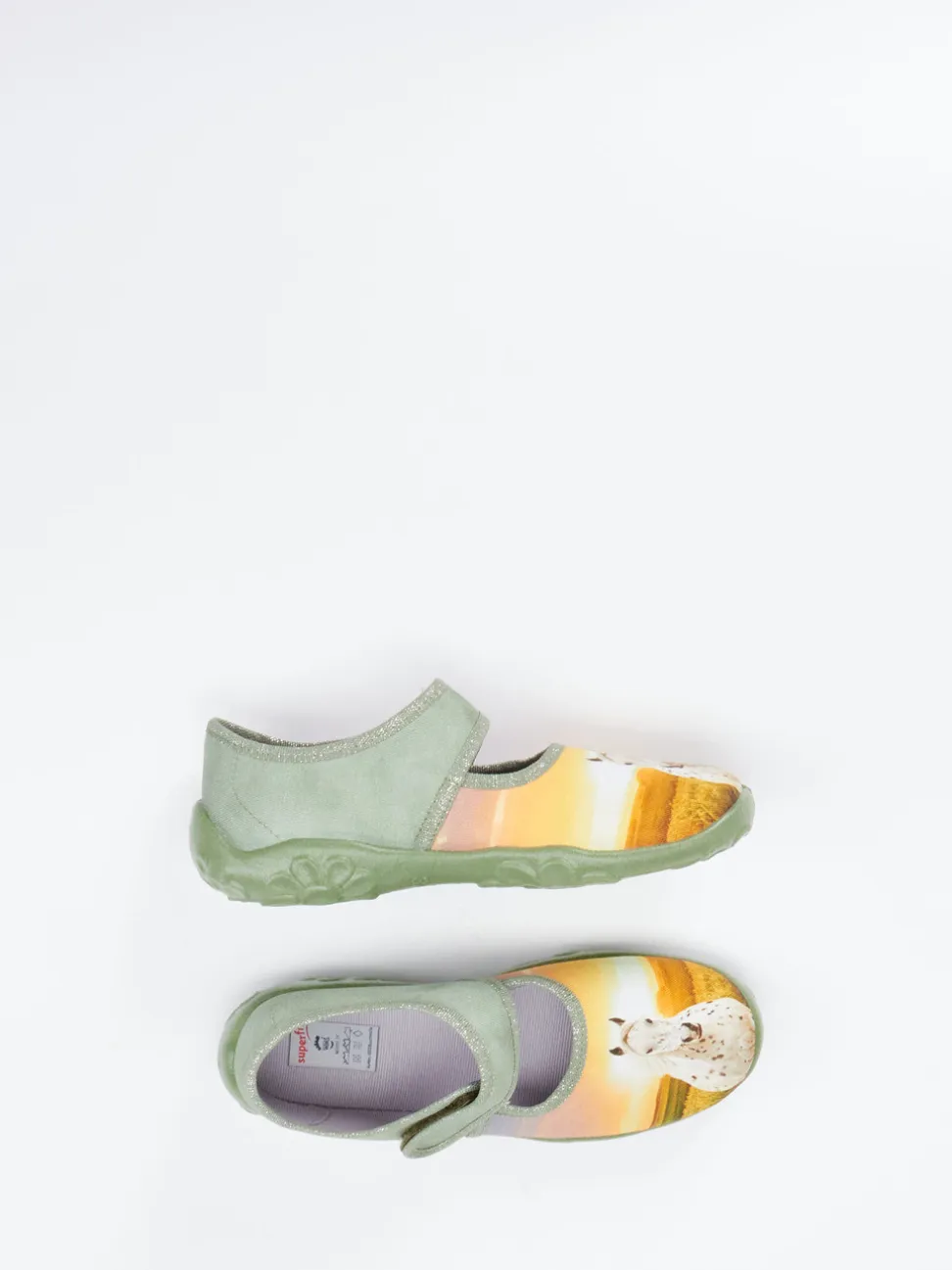 Superfit – Klettslipper aus Textil in Salbeigrün