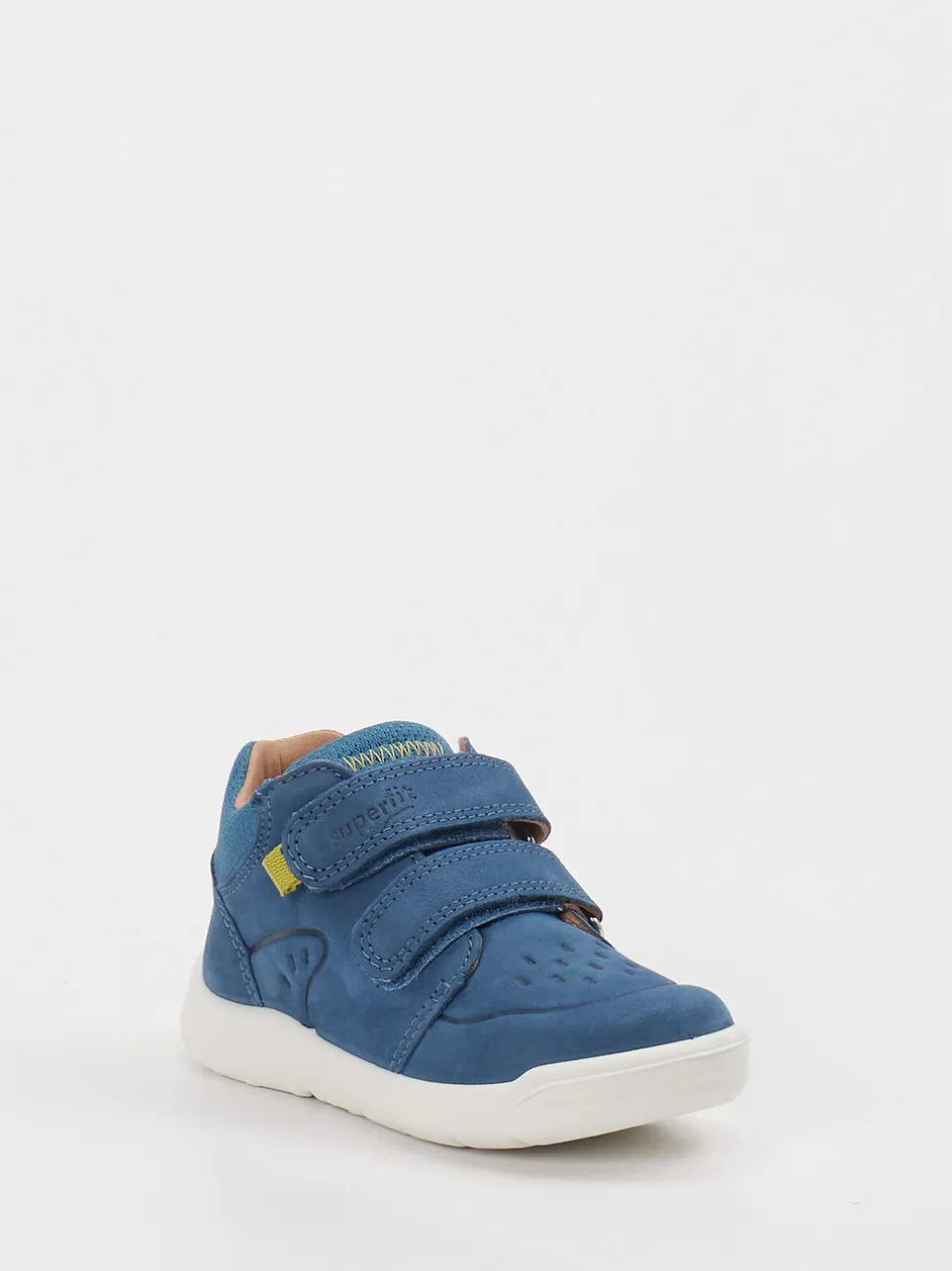 Superfit – Klettsneaker aus Leder in Mittelblau