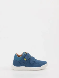 Superfit – Klettsneaker aus Leder in Mittelblau