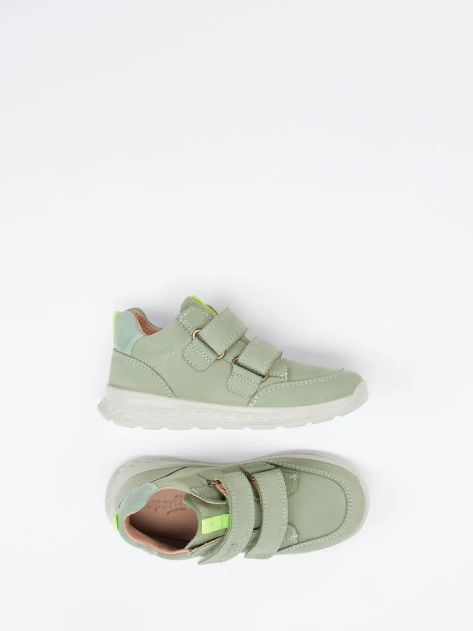 Superfit – Klettsneaker aus Nubukleder salbeigrün