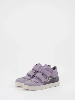 Superfit – Klett-Sneaker aus Veloursleder in Flieder