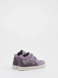 Superfit – Klett-Sneaker aus Veloursleder in Flieder