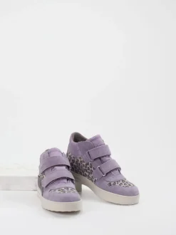 Superfit – Klett-Sneaker aus Veloursleder in Flieder