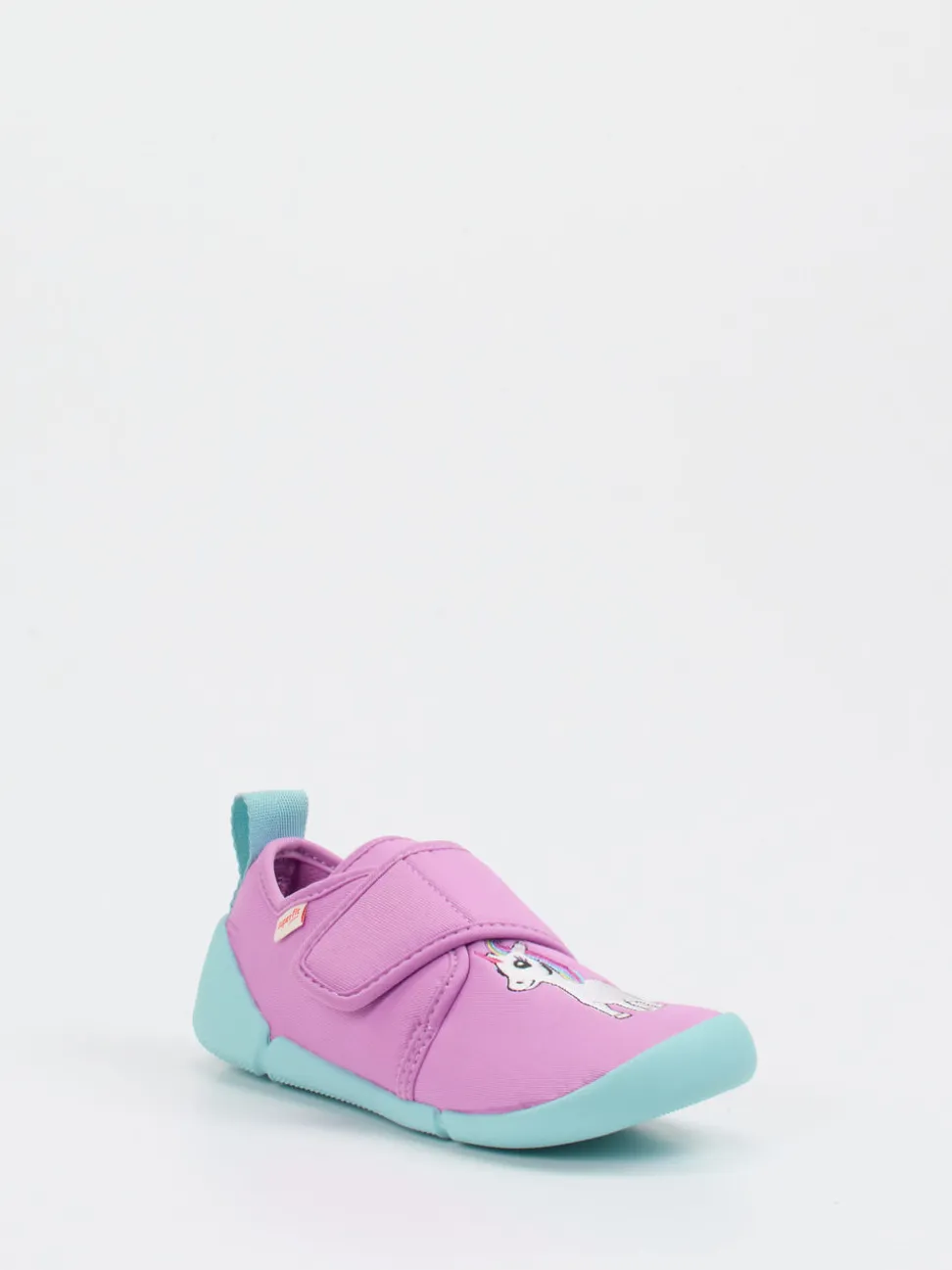 Superfit – Krabbelschuhe aus Textil in Fliederrosa