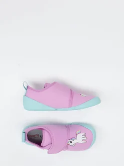 Superfit – Krabbelschuhe aus Textil in Fliederrosa
