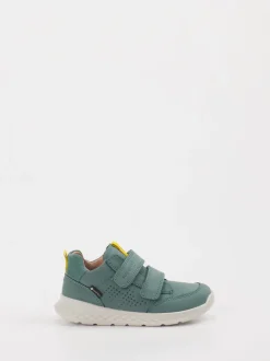 Superfit – Lauflernschuhe aus Leder in Petrolgrün