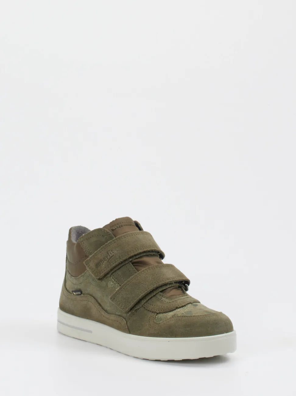 Superfit – Mid-Top-Sneaker aus Veloursleder olivgrün