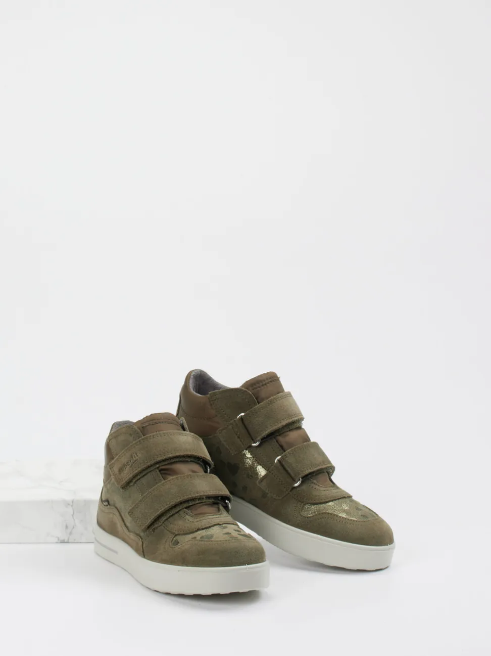 Superfit – Mid-Top-Sneaker aus Veloursleder olivgrün