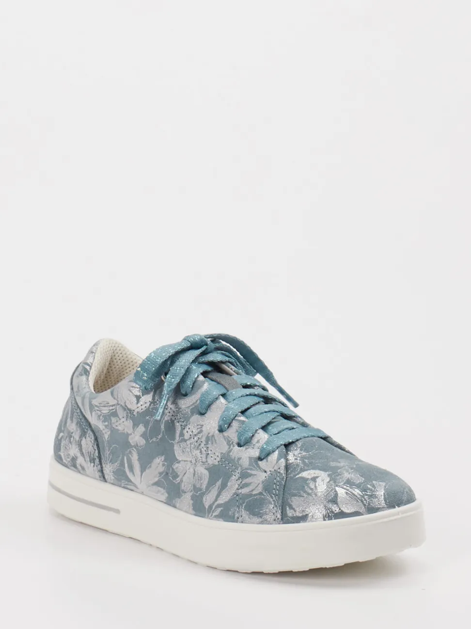 Superfit – Sneaker aus Leder mit Glitzerschnürung